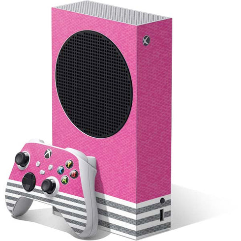 Pink and Grey Stripes Xbox Series S Skins