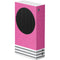 Pink and Grey Stripes Xbox Series S Console Skin