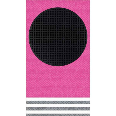 Pink and Grey Stripes Xbox Series S Console Skin