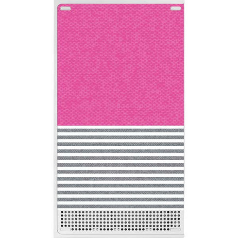 Pink and Grey Stripes Xbox Series S Console Skin