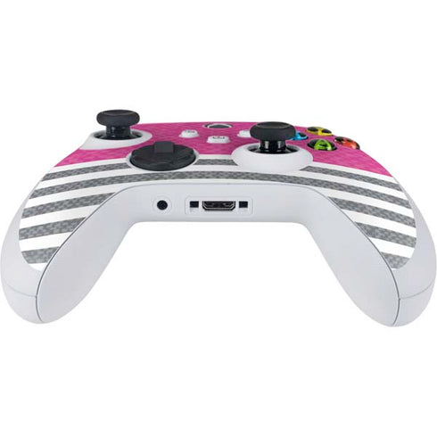 Pink and Grey Stripes Xbox Series S Controller Skin