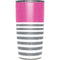 Pink and Grey Stripes Yeti 20oz Tumbler Skin