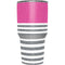 Pink and Grey Stripes Yeti 30oz Rambler Tumbler Skin