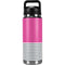 Pink and Grey Stripes YETI Rambler 26oz Bottle Skin