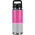 Pink and Grey Stripes YETI Rambler 26oz Bottle Skin