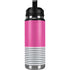 Pink and Grey Stripes YETI Rambler 26oz Bottle Skin