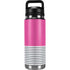Pink and Grey Stripes YETI Rambler 26oz Bottle Skin