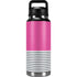 Pink and Grey Stripes YETI Rambler 36oz Bottle Skin