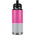 Pink and Grey Stripes YETI Rambler 36oz Bottle Skin