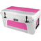 Pink and Grey Stripes YETI Tundra 65 Hard Cooler Skin
