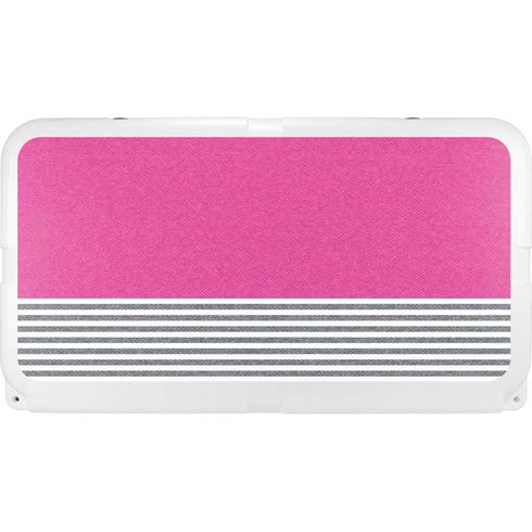 Pink and Grey Stripes YETI Tundra 65 Hard Cooler Skin