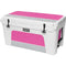 Pink and Grey Stripes YETI Tundra 75 Hard Cooler Skin