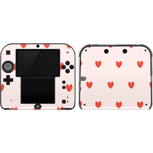 Pink and Red Hearts Nintendo 2DS Skin