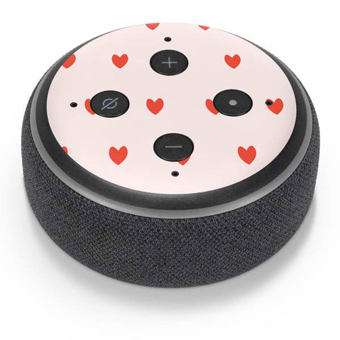 Pink and Red Hearts Amazon Echo Dot Skin