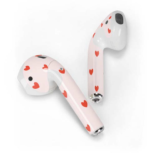 Pink and Red Hearts Apple AirPods 2 Skin