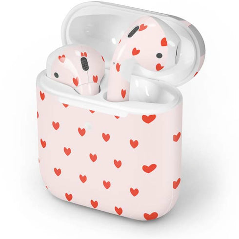 Pink and Red Hearts Apple AirPods 2 Skin