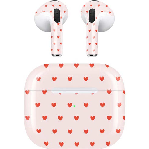 Pink and Red Hearts Apple AirPods (3rd Gen 2021) Skin