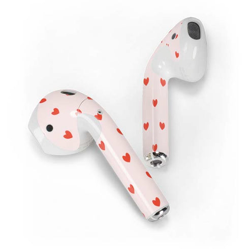 Pink and Red Hearts Apple AirPods Skin