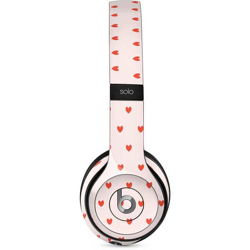 Pink and Red Hearts Beats Solo 2 Wired Skin