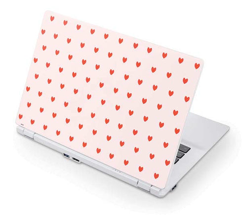Pink and Red Hearts Acer Chromebook Skin