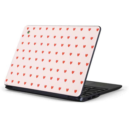 Pink and Red Hearts Samsung Chromebook Skin