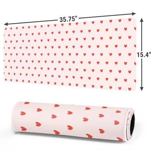 Pink and Red Hearts Gaming Mouse Pad