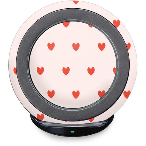 Pink and Red Hearts Fast Charge Wireless Charging Stand Skin