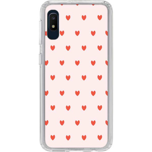 Pink and Red Hearts Galaxy A10e Clear Case
