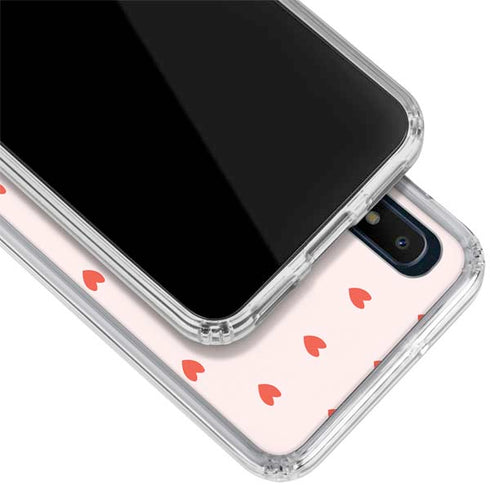 Pink and Red Hearts Galaxy A10e Clear Case