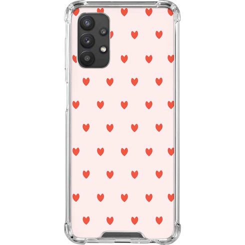 Pink and Red Hearts Galaxy A32 5G Clear Case