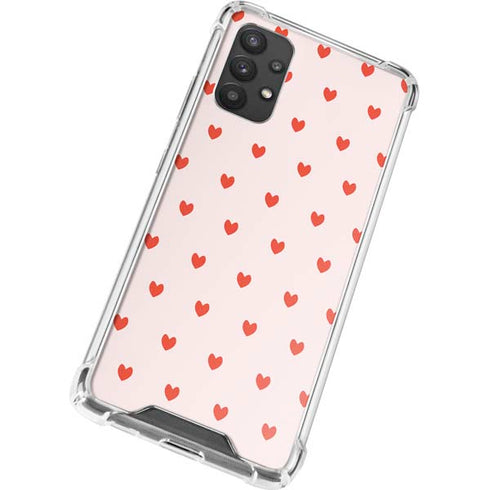 Pink and Red Hearts Galaxy A32 5G Clear Case