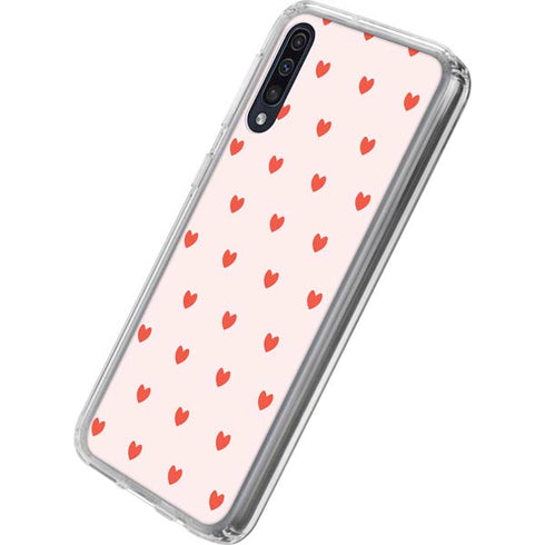 Pink and Red Hearts Galaxy A50 Clear Case