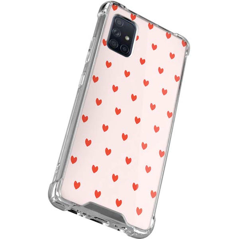 Pink and Red Hearts Galaxy A71 5G Clear Case