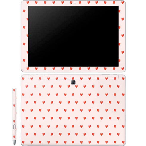 Pink and Red Hearts Galaxy Book 12in Skin