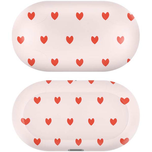 Pink and Red Hearts Galaxy Buds Plus Skin