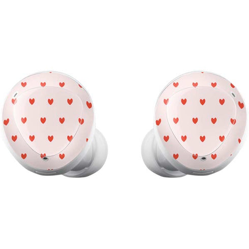 Pink and Red Hearts Galaxy Buds Plus Skin