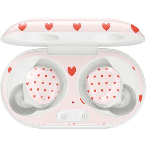 Pink and Red Hearts Galaxy Buds Plus Skin