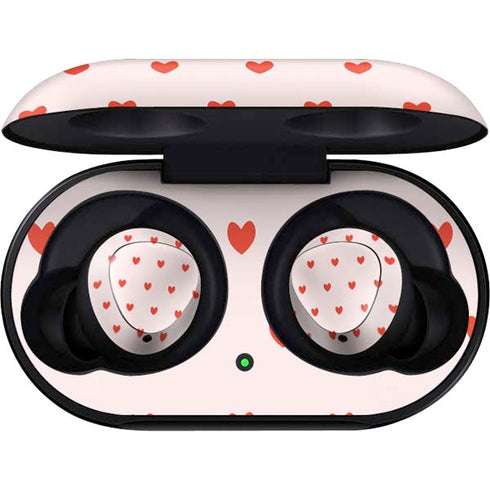 Pink and Red Hearts Galaxy Buds Skin