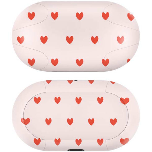 Pink and Red Hearts Galaxy Buds Skin