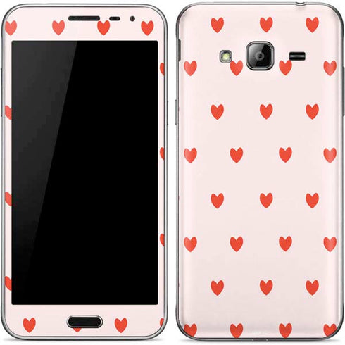 Pink and Red Hearts Galaxy J3 Skin