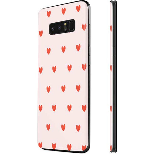 Pink and Red Hearts Galaxy Note 8 Skin