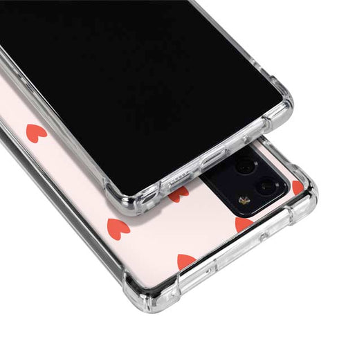 Pink and Red Hearts Galaxy Note20 5G Clear Case