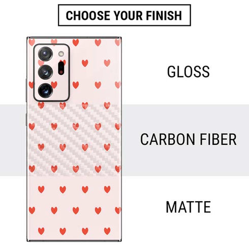 Pink and Red Hearts Galaxy Note20 Ultra 5G Skin