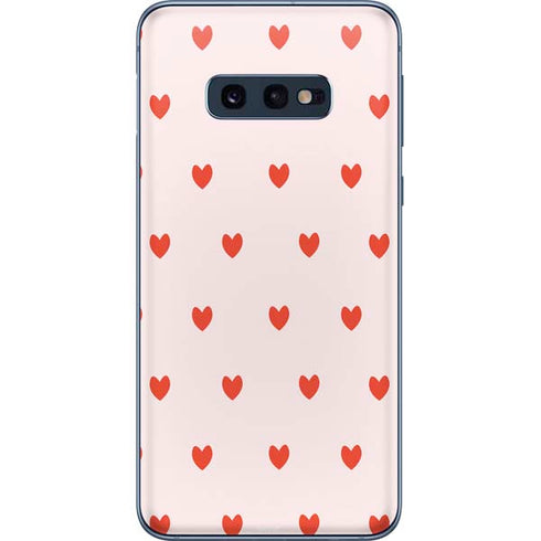 Pink and Red Hearts Galaxy S10e Skin