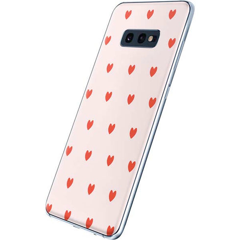 Pink and Red Hearts Galaxy S10e Skin