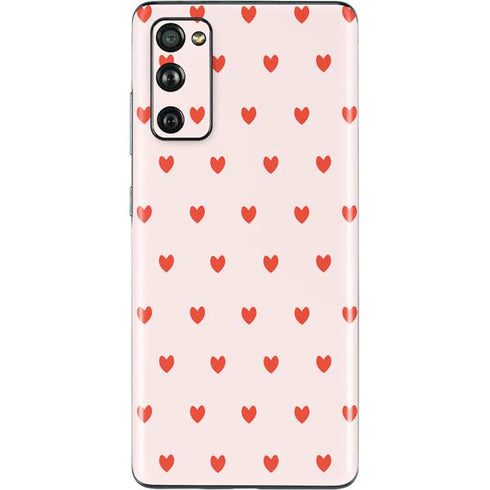 Pink and Red Hearts Galaxy S20 Fan Edition Skin