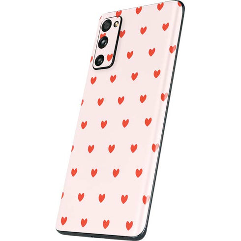 Pink and Red Hearts Galaxy S20 Fan Edition Skin