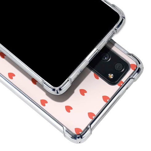 Pink and Red Hearts Galaxy S20 FE Clear Case