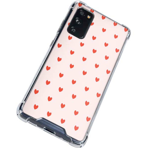 Pink and Red Hearts Galaxy S20 FE Clear Case