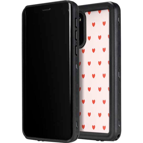 Pink and Red Hearts Galaxy S20 Plus Waterproof Case